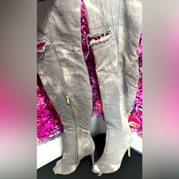 🔥 Thigh High Open Toe High Heel Boots!💋 These Are So Sexy And Amazing On!🩶 - Picture 2 of 5